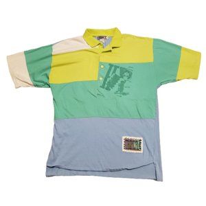 HEET Sportswear Tropical Polo Shirt Multi-color Men's Small S Vintage Retro 90s
